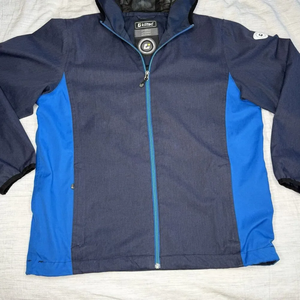 Killtec Sz 164 US 14 Boys Blue Jacket Waterproof Windproof Designed in Germany